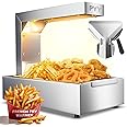 PYY French Fry Warmer - Commercial Food Heat Lamp Food Warmer Light 122°F Free-Standing Warming Fry Dump Station Countertop Fries Warmer Commercial Food Warmer for Chips Churros Buffet Restaurant
