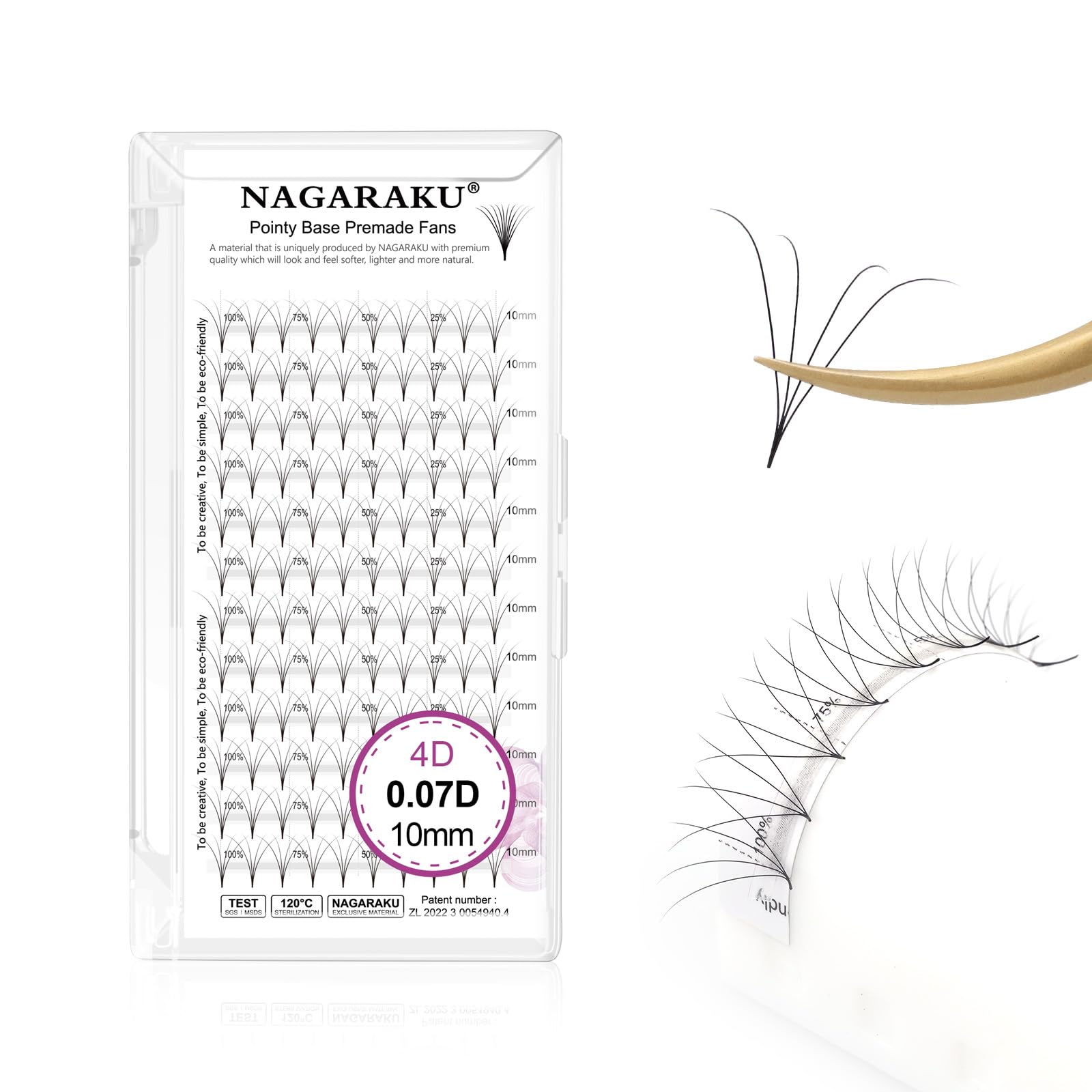 NAGARAKU Premade Fans Eyelash Extensions Premade