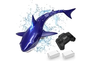Aomifmik Remote Control Shark Toys for Kids, 2x1000mAh RC Boat Animal Water Toys for Swimming Pool Bathroom, Remote Control Boat Toys for 8 9 10 11 12 Year Old Boys Girls
