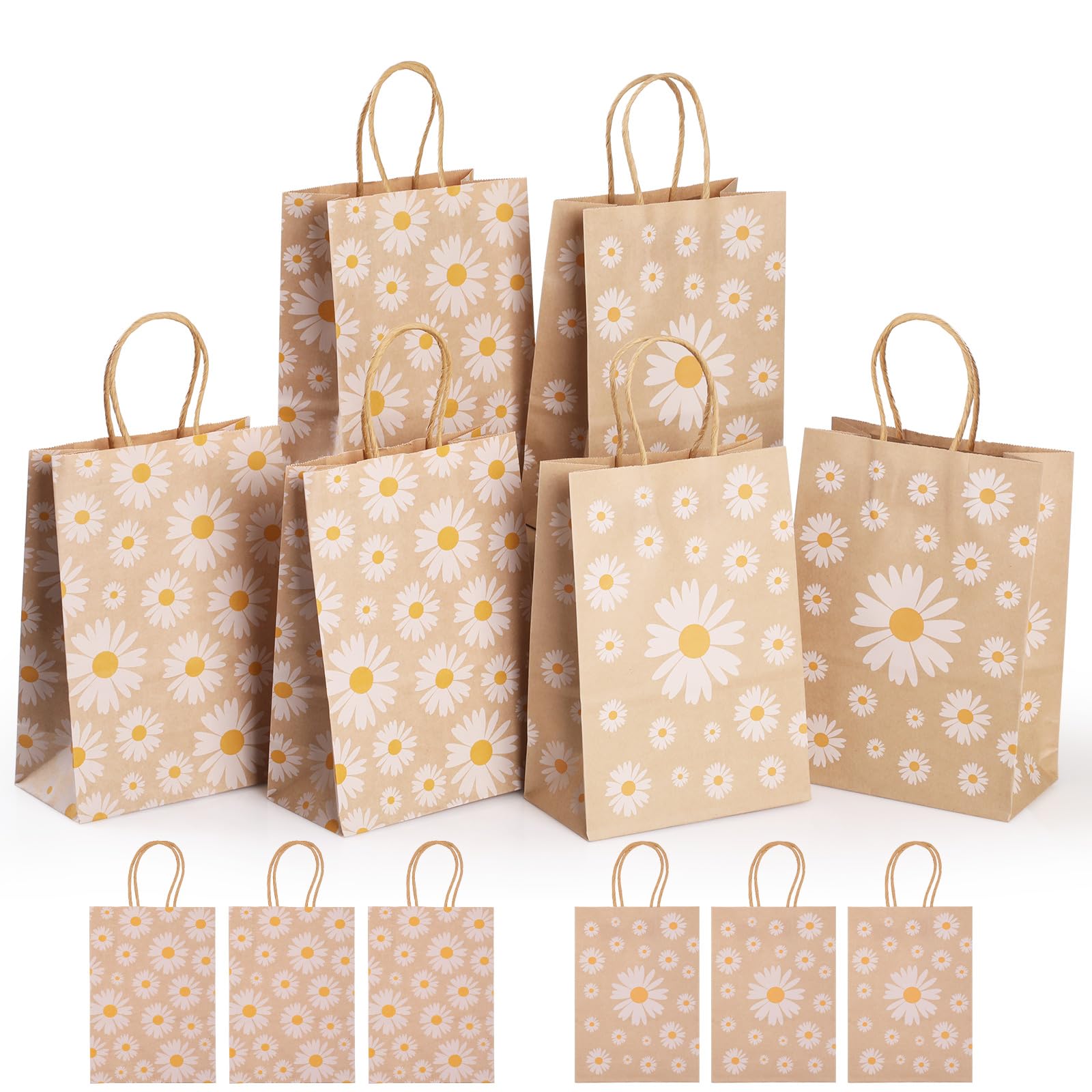 GeeRic 12-Piece Gift Bag, Wrapping Bag, Paper Bag, Gift Bag, Handbag, Shopping, Wedding, Party, Birthday, Mother's Day, Father's Day, Christmas Gift, Packaging, 8.3 x 5.9 x 3.1 inches (21 x 15 x 8 cm)
