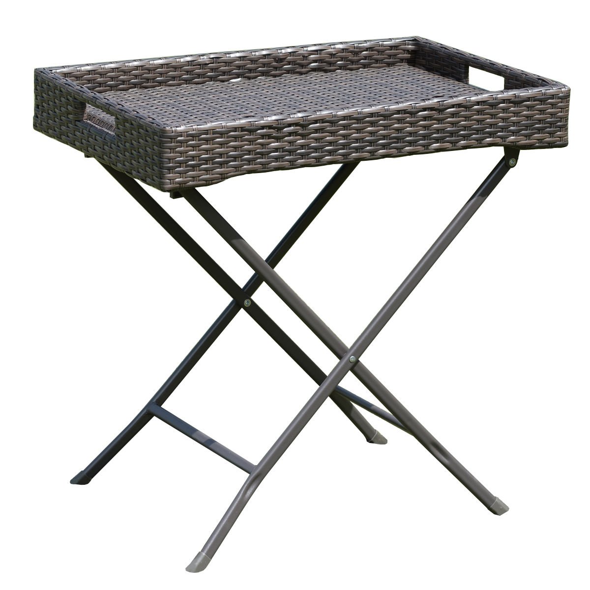 Brown Side Table Rattan Tray Table Bedside Coffee Wine Side Desk Buy Online In United Arab Emirates At Desertcart Ae Productid 53818330