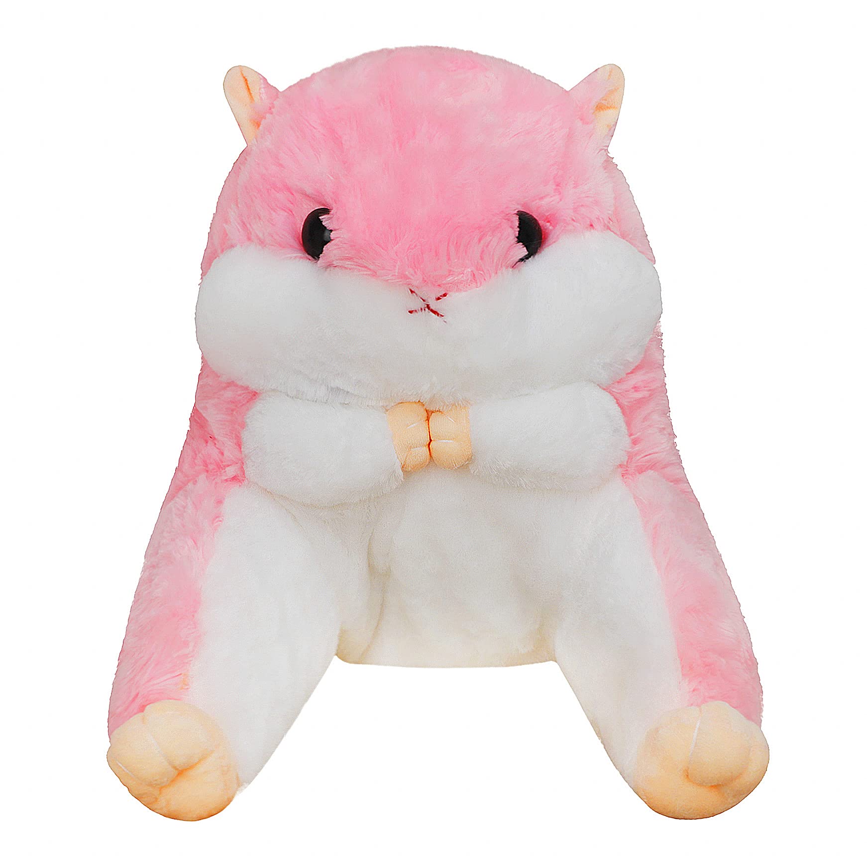 FakeFace Plush Hamster Throw Pillow Bed/Sofa/Tatami/Floor Backrest for Reading Gaming Watching TV Relieve Pain Lumbar Support Cushion Back Waist Support Cushion for Pregnancy Rest Sleep Relax