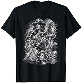 Chicano Art Lowrider Culture Aztec Pyramid West Coast T-Shirt