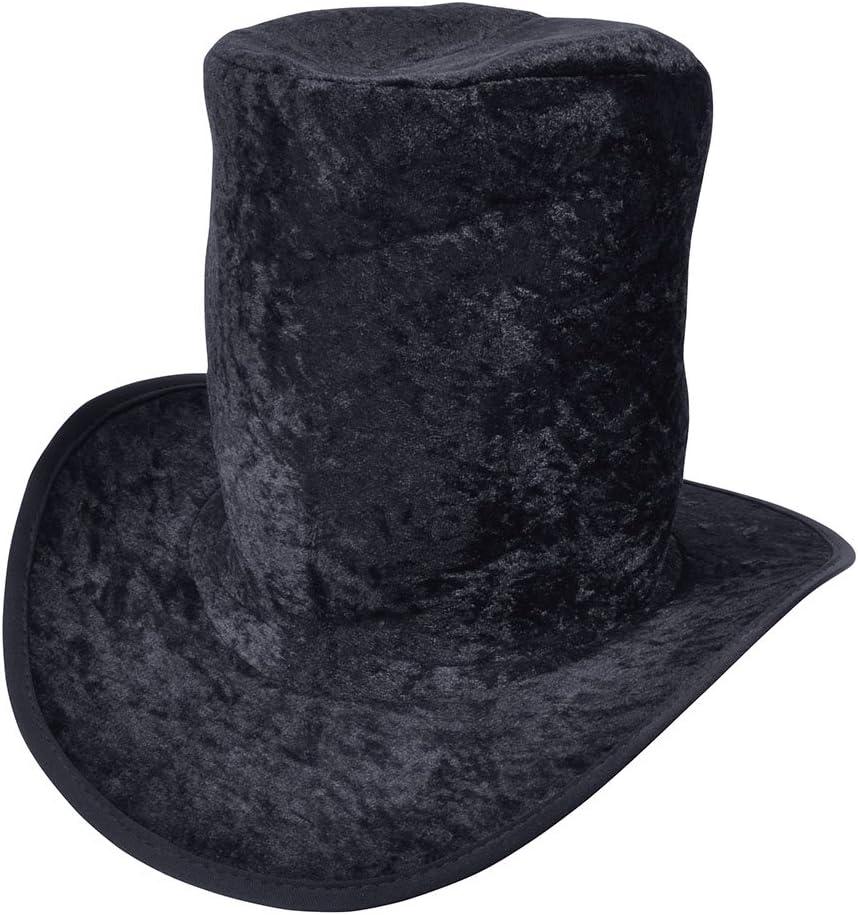 Fancy Dress Hats / Budget Tall Top Hat, Gravedigger, Stovepipe, Black
