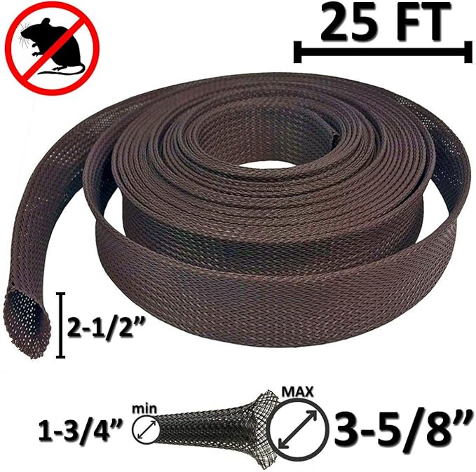Electriduct 2.5" Rodent Resistant Braided Sleeving Mouse
