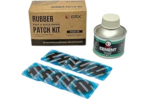 PAX 30 Pcs 32mm Round Universal Tire Patch Kit for Inner Tubes, with 60ml Green Rubber Cement, Tube Patch Kit for Bike, Motorcycle & Inflatable Tires (Not Plug, Not Sealant)