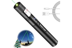 LUEIIN Gree Laser Pointer, Long Range High Power Laser Pointer 10000 Feet Visible Green Beam, Rechargeable Green Laser Pointer High Power for Presentations…