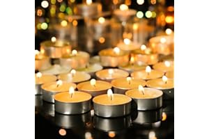 MAKALONE Soy Tea Lights Candles 50 Pack,4-5 Hours Long Burning Handmade Country Light Premium Soy Tea Lights Bulk,Unscented,Natural White Pure Soy tealight Candles for Home Dinner, Weddings