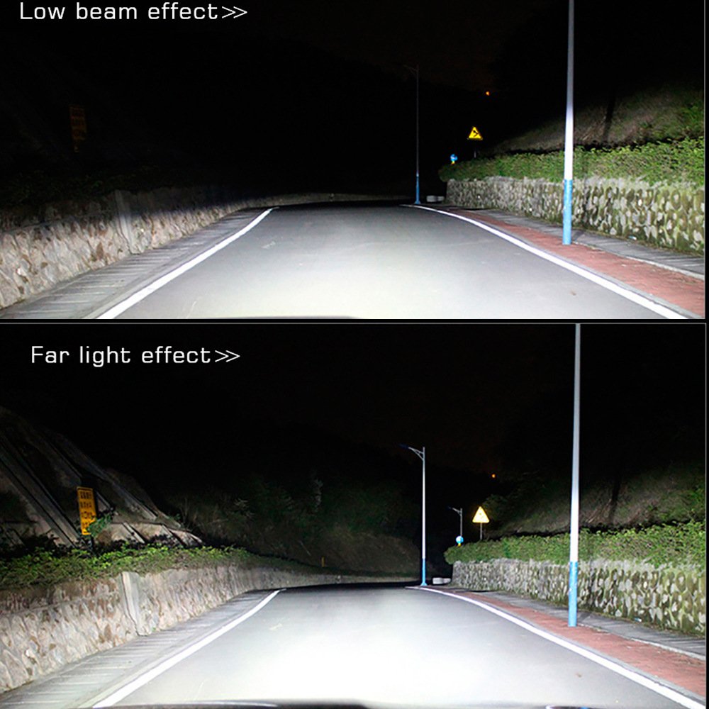 2PCS LED Headlight Low Beam Light High Beam Light Fog Light All-in-One Conversion Kit 9007 Base 72W 6500K 8000Lm Xenon White COB Chip Universal Fit Dodge Ford Plymouth Mercury Nissan Subura