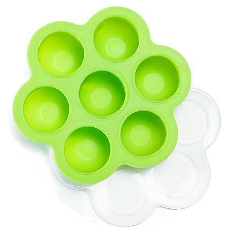 Babybrei Behälter zum Einfrieren und zur Aufbewahrung von Babynahrung - Geeignet für Gefrierschrank (Grün)