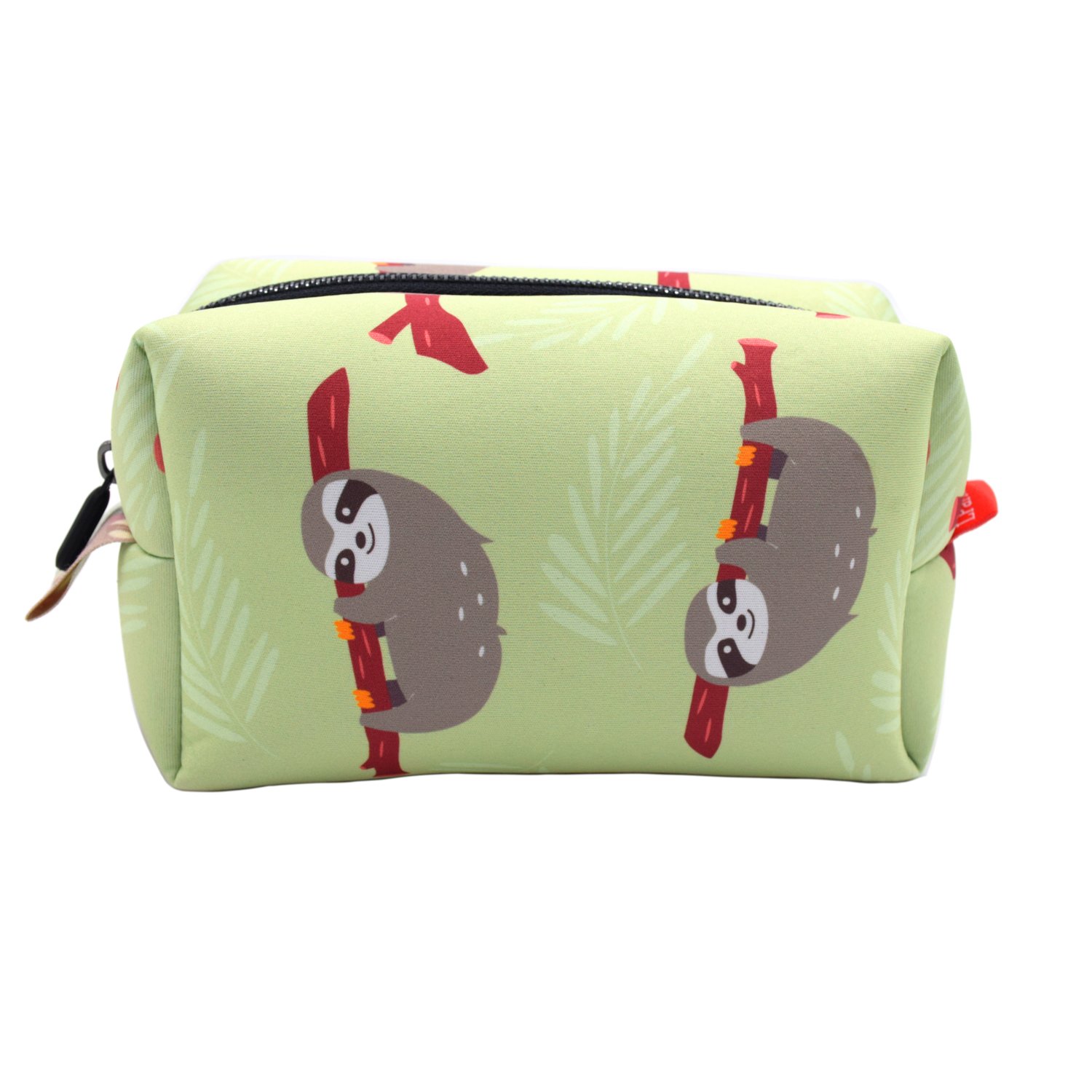 LParkin Waterproof Sloth Pencil Case, Large Sloth Pouch Bag Gift (Green)