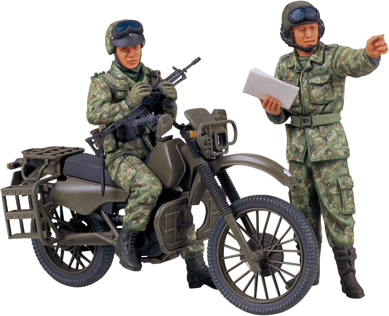 TAMIYA 35245 JGSDF motorcycle Recon, 1:35, plastic kit, Unvarnished