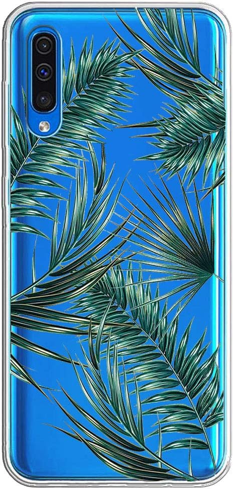 Jeack Floral Clear Samsung Galaxy A70 Case for Women/Girls,Pretty Phone Case for Galaxy A50/A30,Flower Design Transparent Slim Soft Drop-Proof TPU Bumper Cushion Silicone Cover Shell