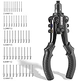 DOWELL Rivet Gun Hand Riveter Rivet Tool Set 10