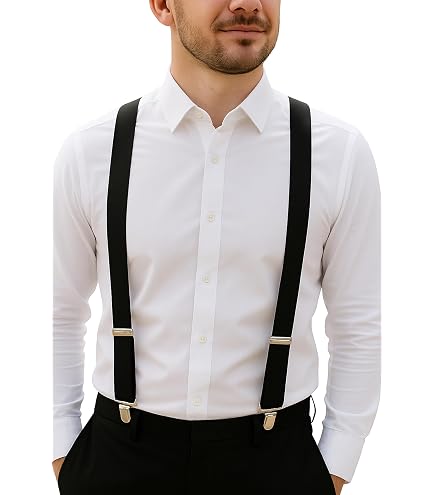dress shirt straps Mens Polyester Long Sleeve Casual Shirt, Square Collar, Patchwork Design, Slim Fit The other end attaches to your shirt tail Mainetti 509 White All Plastic