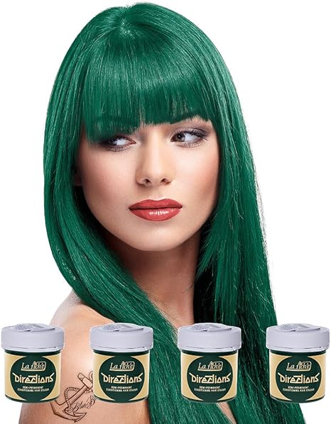 4 X La Riche Directions Semi Perm Hair Colour Alpine Green All