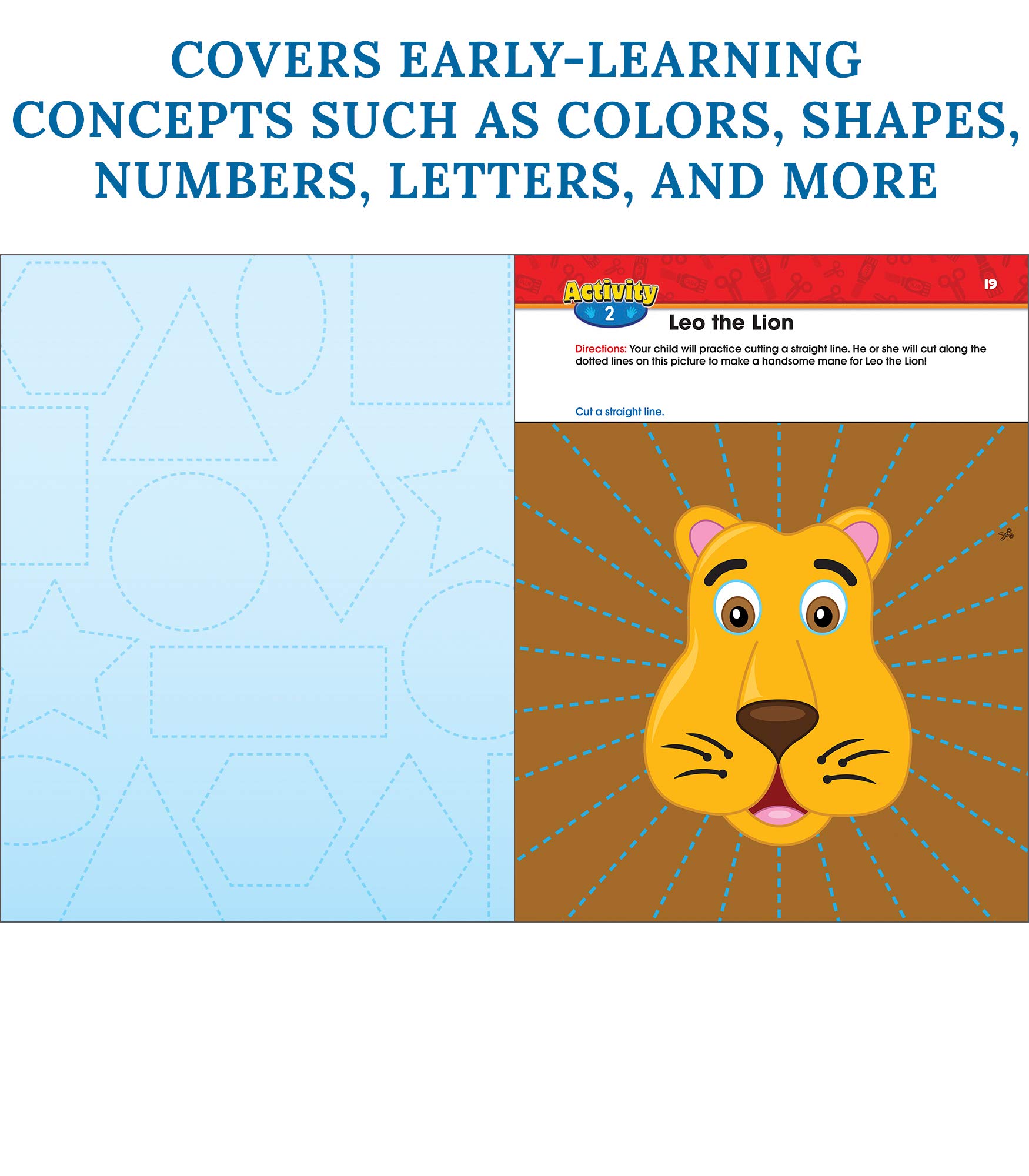 Carson Dellosa Big Skills for Little Hands Cut and Paste Toddler Book, Scissor Skills Preschool Workbook for Kids Ages 3 and Up, Shapes, Puzzles, and More Toddler Learning Activities (Volume 2)