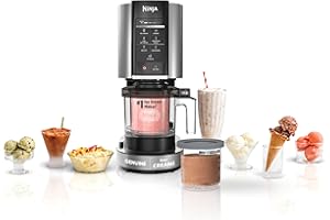 Ninja NC301 CREAMi Ice Cream Maker, for Gelato, Mix-ins, Milkshakes, Sorbet, Smoothie Bowls & More, 7 One-Touch Programs, wit