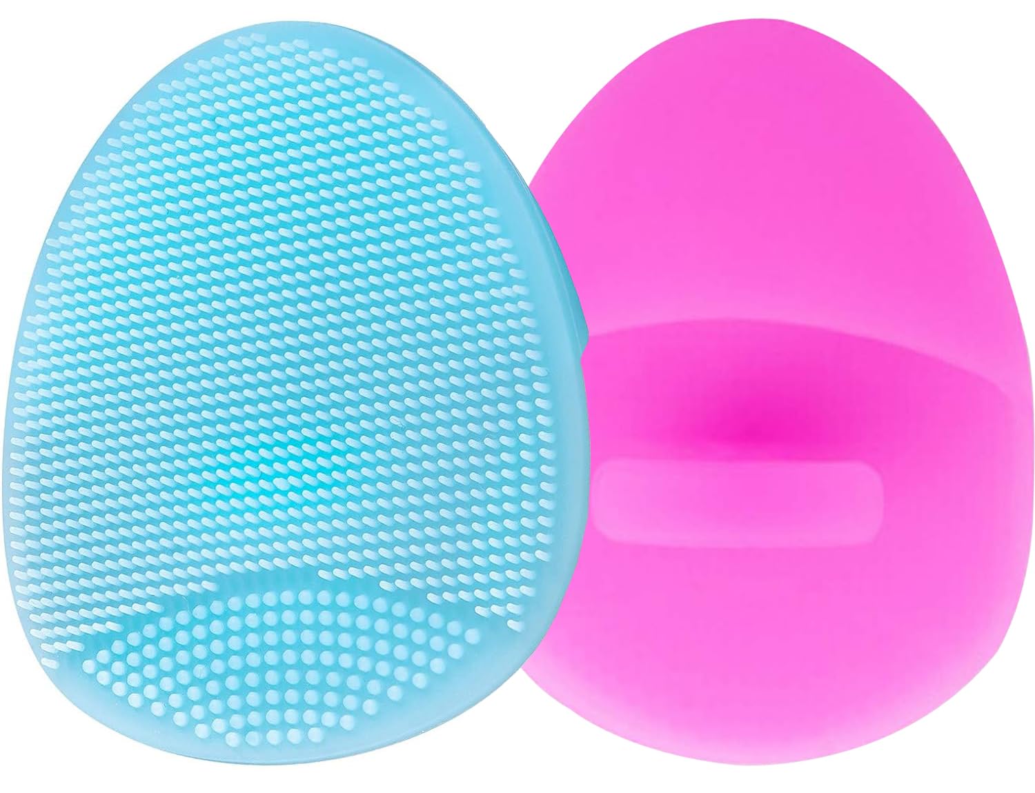 VOUM Silicone Facial Scrubber,Face Cleansing Brush,Mini Manual Silicone Face Scrubber Face Massager Brush Anti-Aging Skin Cleanser and Deep Exfoliator Makeup Tool for Girl Sister Women,2 PCS