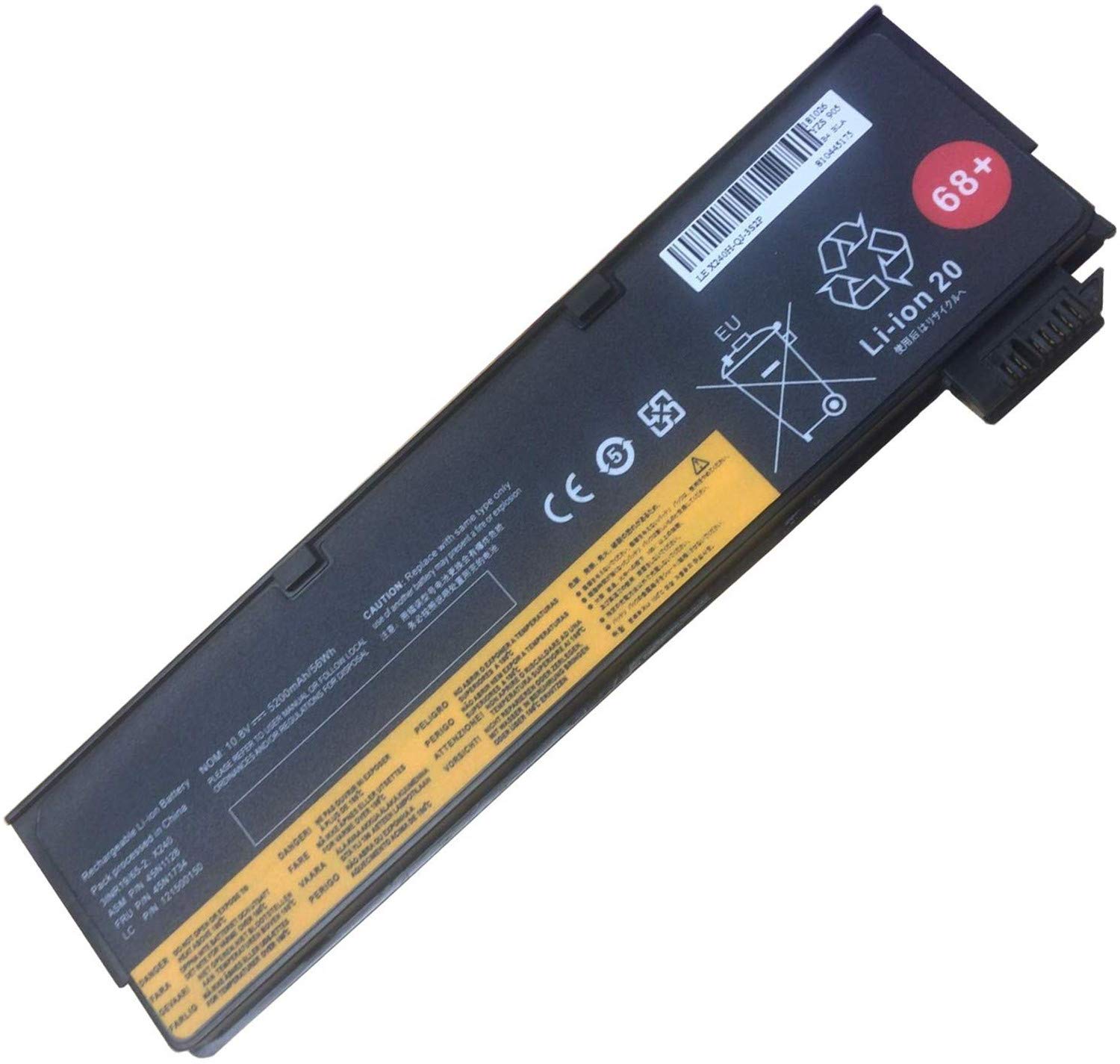 68+ 0C52861 0C52862 45N1124 45N1128 45N1125 Laptop Battery Replacement for Lenovo Thinkpad T440 T440s T450 T450s T550 T560 T460 T460p L450 L460 L470 T470P W550s X240 X250 Series (10.8V 5200mah)
