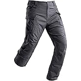 Men's Fleece Lined Tactical Pants Insulated Winter Cargo Thermal Work Pants Mens Snow Hiking Pants for Cold Weather