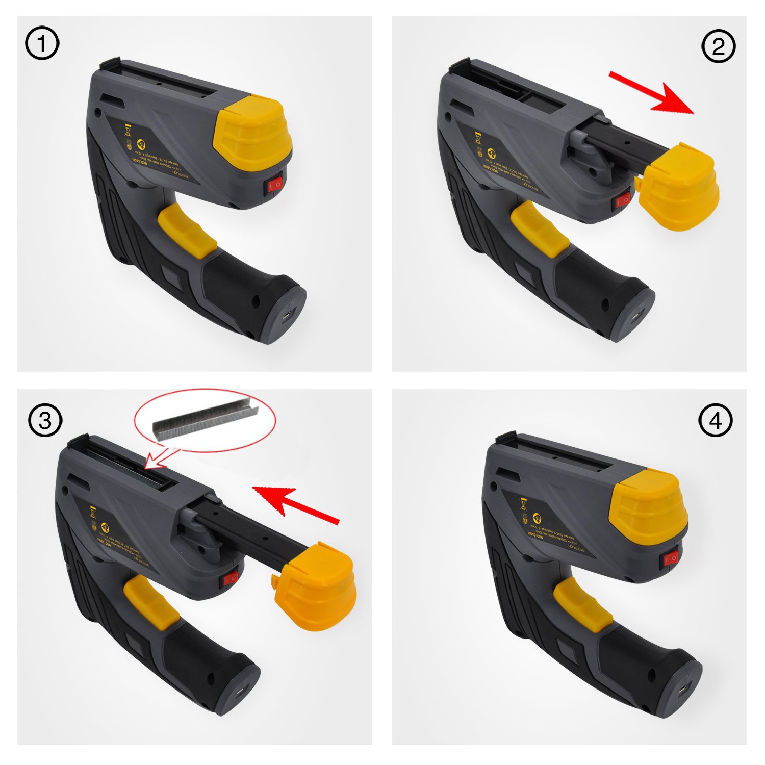 Werktough CSG01 Cordless Staple Gun Professional Electric Stapler with Carrying Box Rechargeable USB Charger