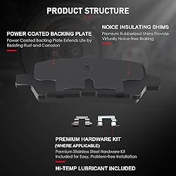 cciyu D1159 D999 Front Rear Ceramic Brake Pads Kits