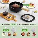 Audecook Electric Hot Pot 2L 8 Inch Frying Pan Dual Power 350W 800W view 2