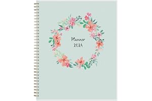 Blue Sky 2024 Weekly and Monthly Planner, January - December, 8.5" x 11", Frosted Cover, Wirebound, Laurel (144729)