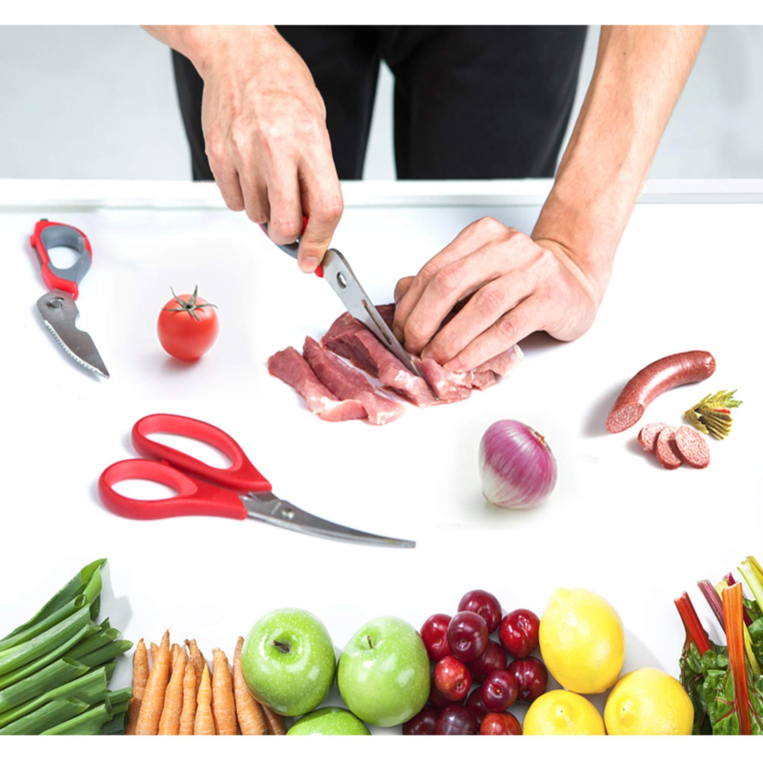 Pesce Manzo Carne Verdure E Grill Aperil Forbici Da Cucina Multifunzione Forbici Da Cucina Resistenti In Acciaio Inox Cesoie Multiuso Multiuso Per Ossa Di Pollo Casa E Cucina Apriscatole A Mano Landknirpse De