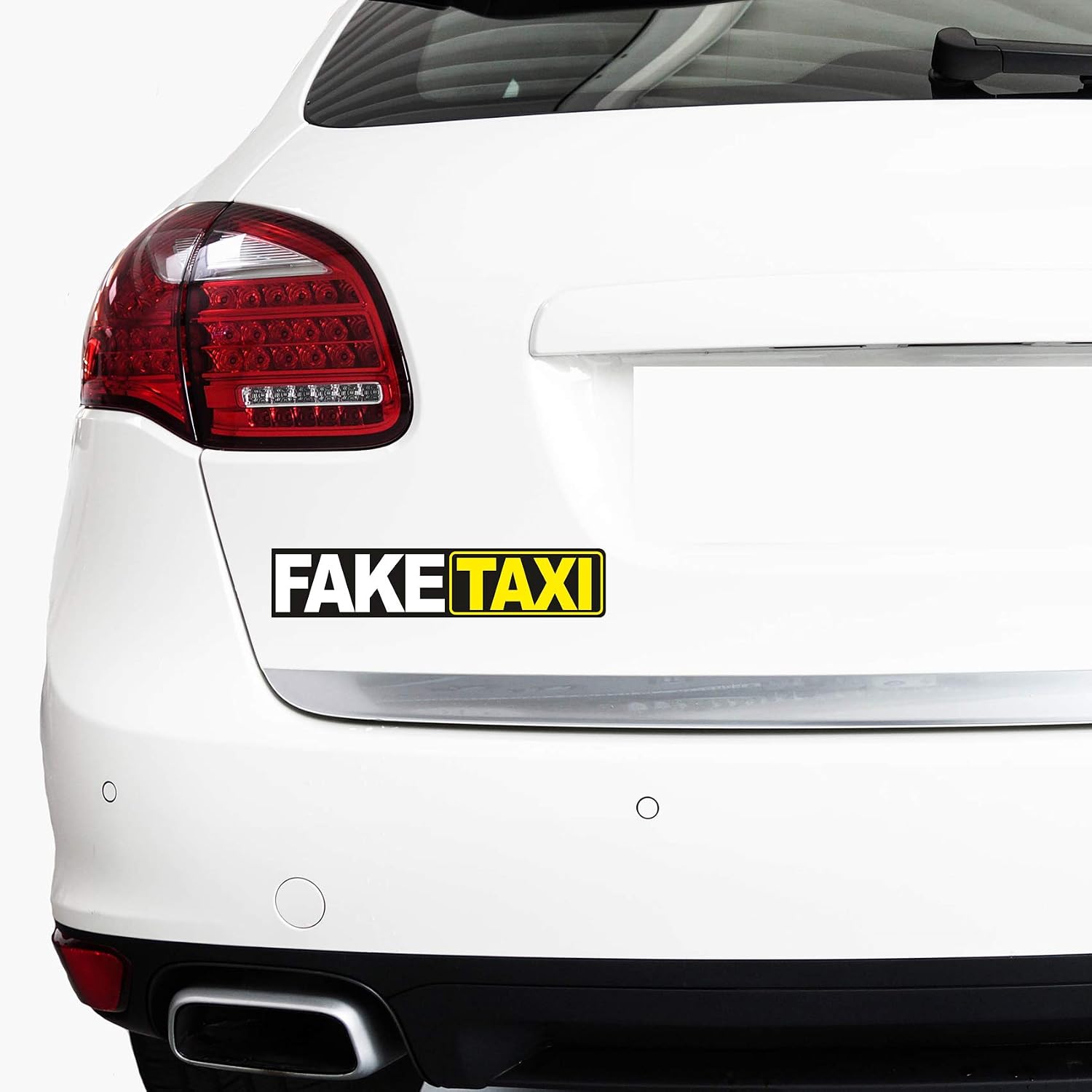 Finest Folia 2 x Faketaxi Funny Car Sticker 13 x 2.8 cm for Car Motorcycle, Bus, Caravan, Car, Accessory, R103, Normal - Image 3