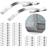 30 Pcs Corner Mount Flat Window Spring Stainless Steel Window Screen Clips, Prevent Screen Windows Shaking