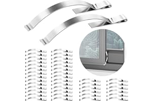 SANKOLY 30 Pcs Corner Mount Flat Window Spring Stainless Steel Window Screen Clips, Prevent Screen Windows Shaking