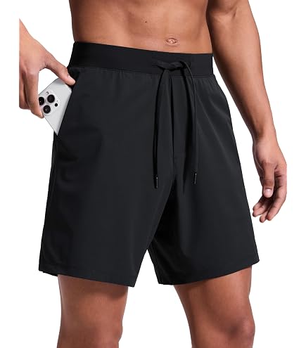 CRZ YOGA Mens Texture Training Shorts 5