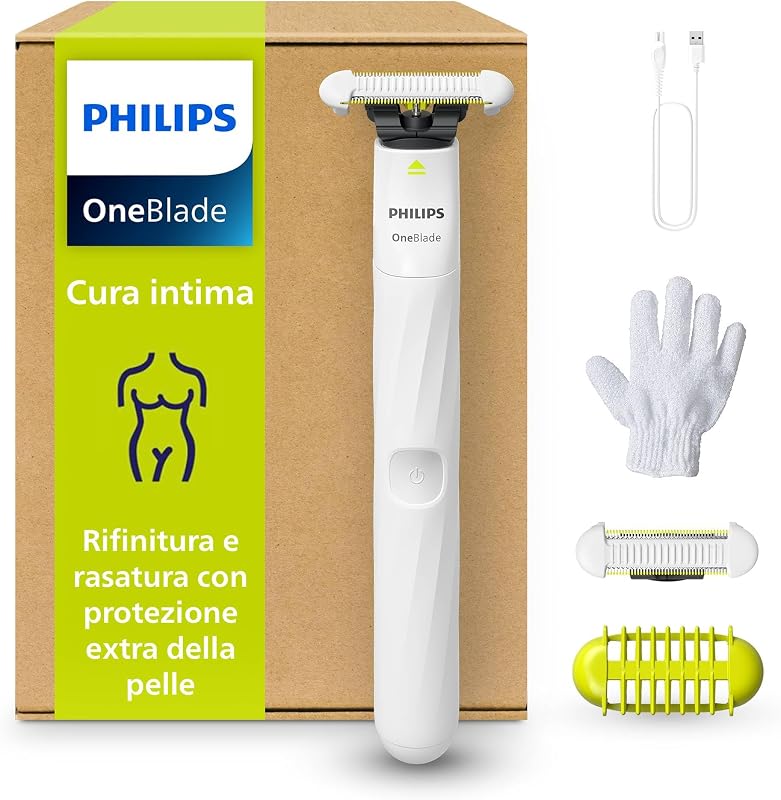 OneBlade Intimate, cura intima, rifinitura e rasatura con protezione extra della pelle, Rasatura precisa e confortevole - senza radere completamente a zero, modello QP1924/28 — foto 1 di 7
