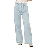 Silver Jeans Co. Womens High Rise Pleated Trouser Leg Jeans