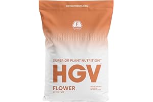 HGV SUPERIOR PLANT NUTRITION HGV Dry Flower, Flowering Base Nutrient, 0-10-26, Superior Plant Nutrition, Water Soluble, Robust Floral Structures and Optimal Flower Development, for Hydroponics, Soil and Coco (25 lbs)
