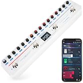 FLAMMA FB200 Bass Multi-Effects Pedal Intelligent Processor with 10 Bass-specific AMP models 10 CAB Sim 9 IR Slots 40 Drum Rhythm 40 Presets 5 Mod 5 Reverb Tuner APP Control Headphone Output