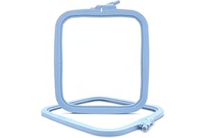 Nurge Blue Medium (No:3) Plastic Square Embroidery Hoop, Cross Stitch Hoops, Punch Needle Hoop , DIY Craft Sewing,ABS Plastic Embroidery Hoops
