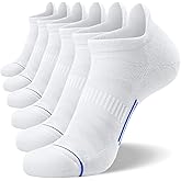 FITRELL Men's 6 Pack Ankle Running Socks Low Cut Cushioned Athletic Sports Socks 7-9/9-12/12-15