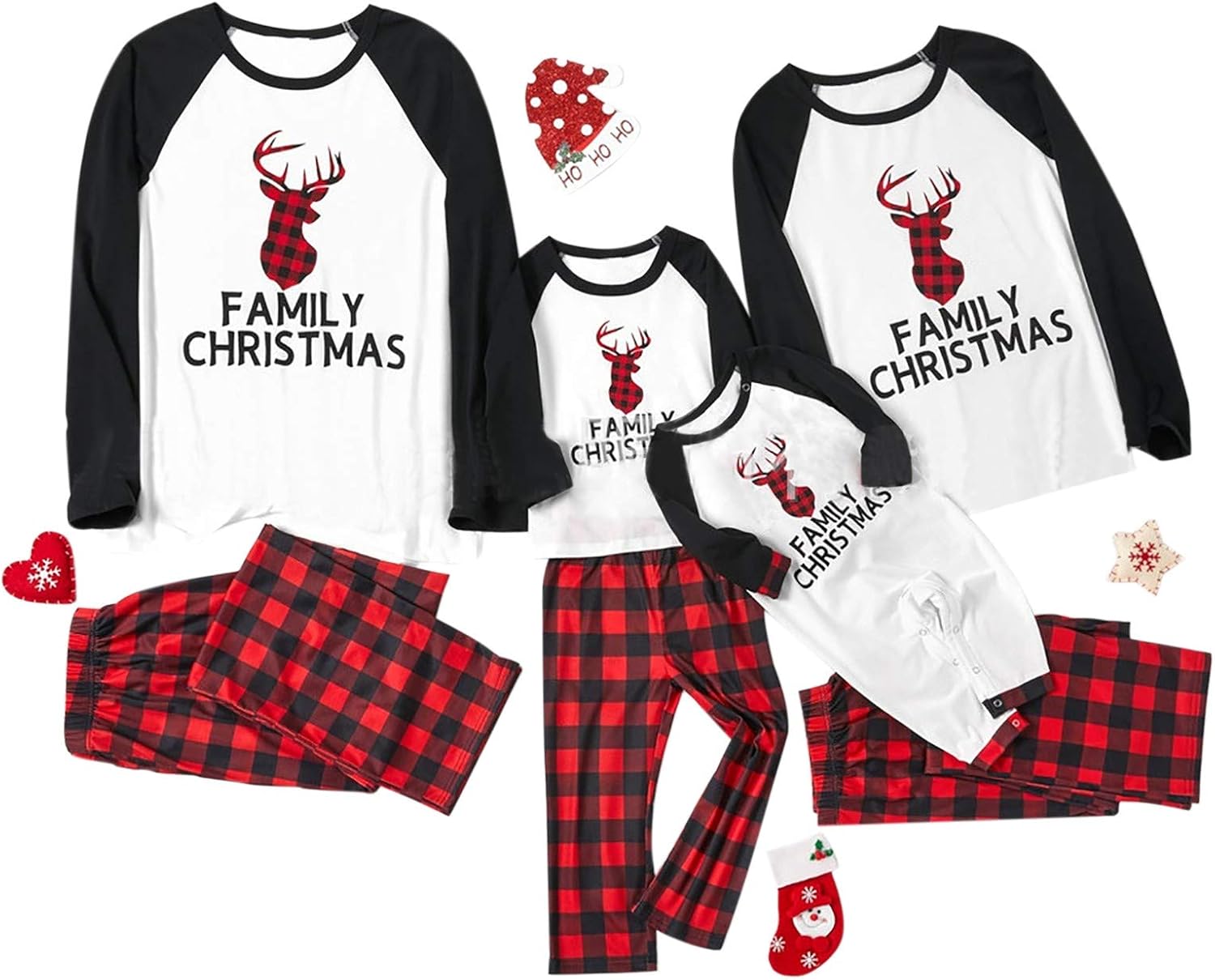 buffalo plaid baby girl pajamas