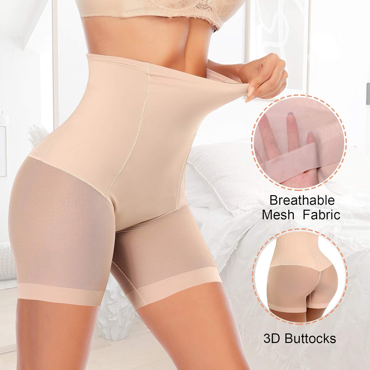 Shapewear Shorts for Women Tummy Control Body Shaper Panties Thigh Slimmer High Waisted Slip Shorts Under Dresses at  Women’s Clothing store