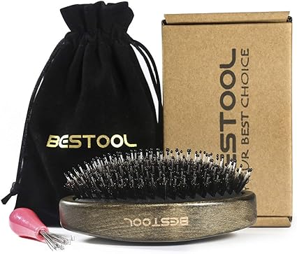 Amazon Com Bestool Boar Bristle Hair Brush With Detangle Nylon