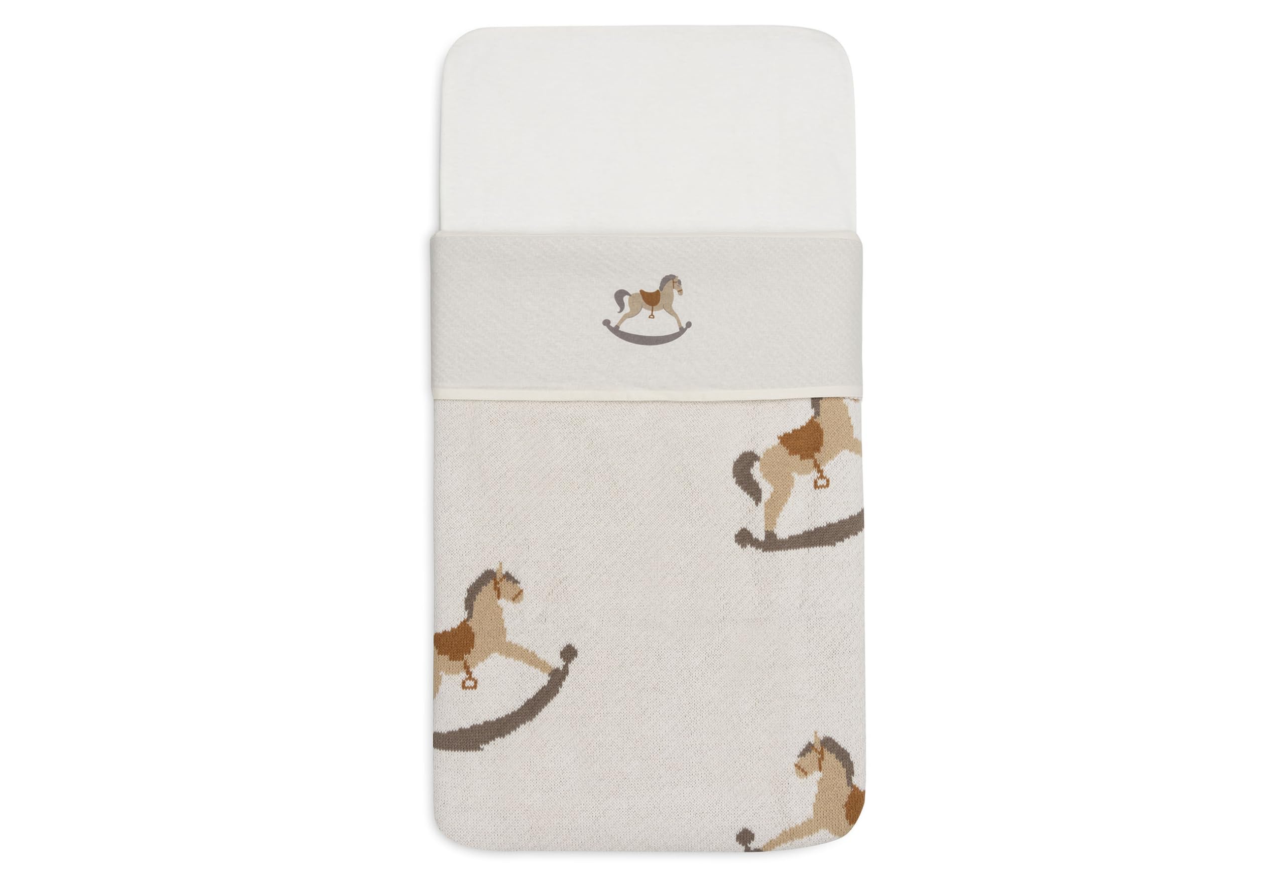 Jollein Bed Sheet Cradle - Nostalgic Ride - 75 x 100 cm - For Baby Cradle - 100% Cotton - Oeko-Tex Certified