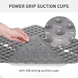 XIYUNTE Large 70x70cm Non Slip Shower Mat Anti Mold Grey view 4