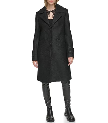 Amazon.com: ANDREW MARC Women's Wool Coat, Asymmetrical Rose Taupe