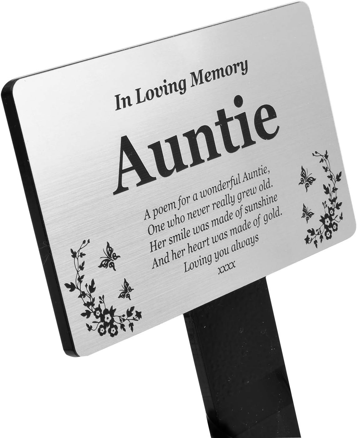 Personalised Bereavement Gifts. Memorial Plaques With Custom Text, Gardens Ground Stake Or Grave Ornaments, Acrylic