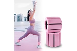 Holyfire Ankle Weights for Women Adjustable, Wrist Weights for Yoga, Pilates, Aerobics,Pool exercise, pack of 2, 2Lbs, Pink
