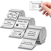 3 Rolls Clear Labels for NIIMBOT B1 B21 B3S K3 Label Maker, 1.57'' x 1.18'' (40x30mm) Printer Labels, Food Labels for Jars, Personalized Editable Labels for Home/School/Office