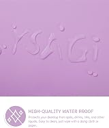 YSAGi Non-Slip Desk Pad 80x40 cm Purple Waterproof PVC Leather Desk Protector view 4
